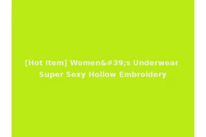 [Hot Item] Women's Underwear Super Sexy Hollow Embroidery