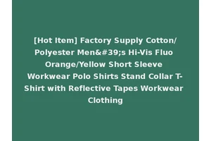 [Hot Item] Factory Supply Cotton/Polyester Men's Hi-Vis Fluo Orange/Yellow Short Sleeve Workwear Polo Shirts Stand Collar T-Shirt with Reflective Tapes Workwear Clothing