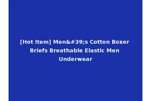 [Hot Item] Men's Cotton Boxer Briefs Breathable Elastic Men Underwear