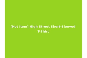 [Hot Item] High Street Short-Sleeved T-Shirt