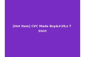 [Hot Item] CVC Made Boy's T Shirt