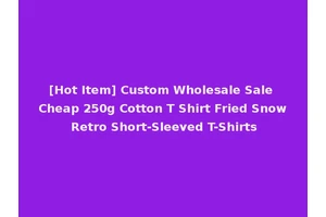 [Hot Item] Custom Wholesale Sale Cheap 250g Cotton T Shirt Fried Snow Retro Short-Sleeved T-Shirts