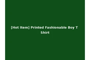 [Hot Item] Printed Fashionable Boy T Shirt