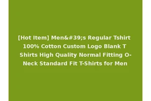 [Hot Item] Men's Regular Tshirt 100% Cotton Custom Logo Blank T Shirts High Quality Normal Fitting O-Neck Standard Fit T-Shirts for Men