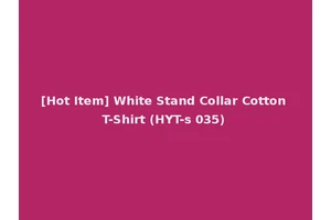 [Hot Item] White Stand Collar Cotton T-Shirt (HYT-s 035)
