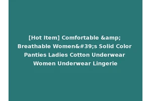 [Hot Item] Comfortable &amp; Breathable Women's Solid Color Panties Ladies Cotton Underwear Women Underwear Lingerie