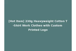 [Hot Item] 230g Heavyweight Cotton T-Shirt Work Clothes with Custom Printed Logo