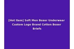 [Hot Item] Soft Men Boxer Underwear Custom Logo Brand Cotton Boxer Briefs