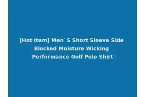 [Hot Item] Men′ S Short Sleeve Side Blocked Moisture Wicking Performance Golf Polo Shirt
