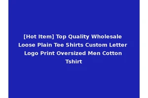 [Hot Item] Top Quality Wholesale Loose Plain Tee Shirts Custom Letter Logo Print Oversized Men Cotton Tshirt