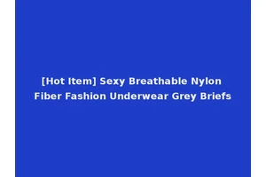 [Hot Item] Sexy Breathable Nylon Fiber Fashion Underwear Grey Briefs