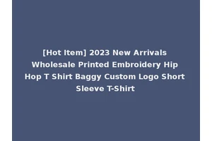 [Hot Item] 2023 New Arrivals Wholesale Printed Embroidery Hip Hop T Shirt Baggy Custom Logo Short Sleeve T-Shirt