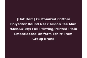 [Hot Item] Customized Cotton/Polyester Round Neck Gildan Tee Man/Men's Full Printing/Printed Plain Embroidered Uniform Tshirt From Group Brand