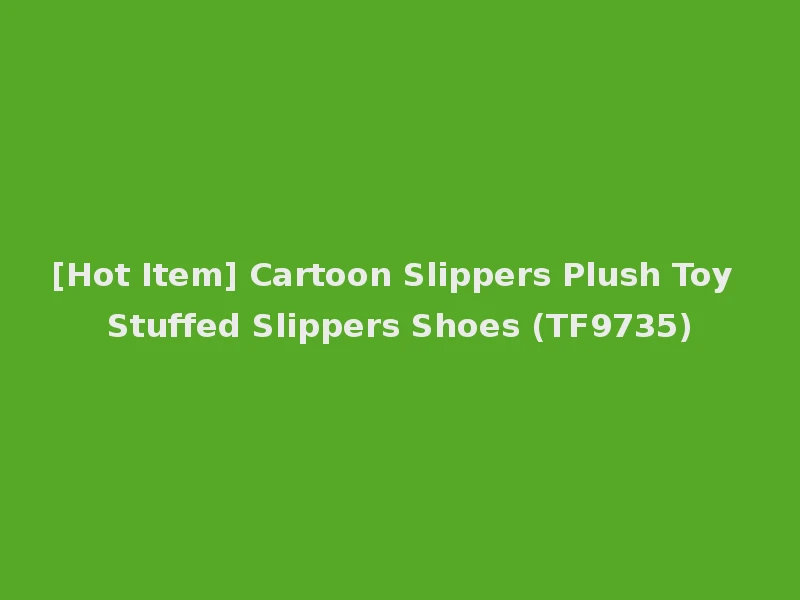 [Hot Item] Cartoon Slippers Plush Toy Stuffed Slippers Shoes (TF9735)