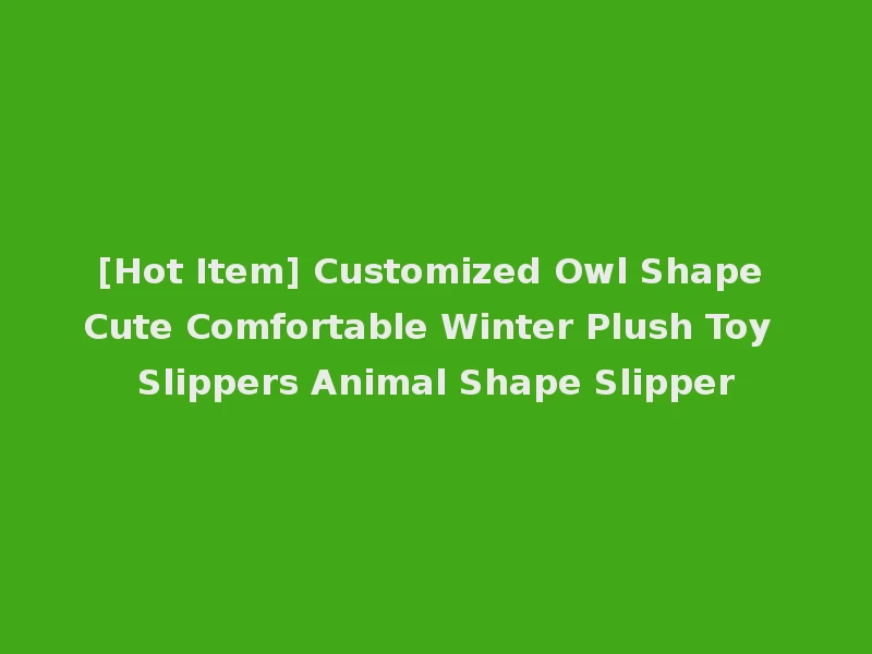 [Hot Item] Customized Owl Shape Cute Comfortable Winter Plush Toy Slippers Animal Shape Slipper