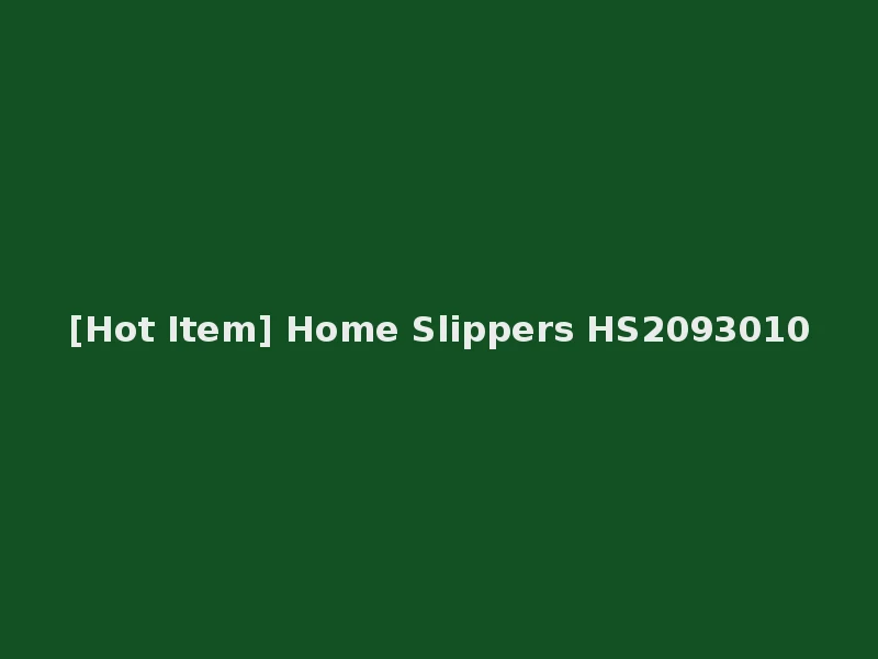 [Hot Item] Home Slippers HS2093010