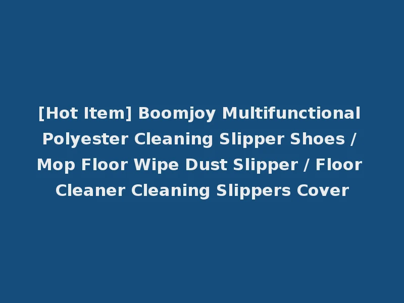 [Hot Item] Boomjoy Multifunctional Polyester Cleaning Slipper Shoes / Mop Floor Wipe Dust Slipper / Floor Cleaner Cleaning Slippers Cover