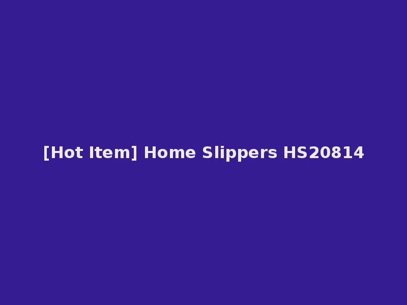 [Hot Item] Home Slippers HS20814