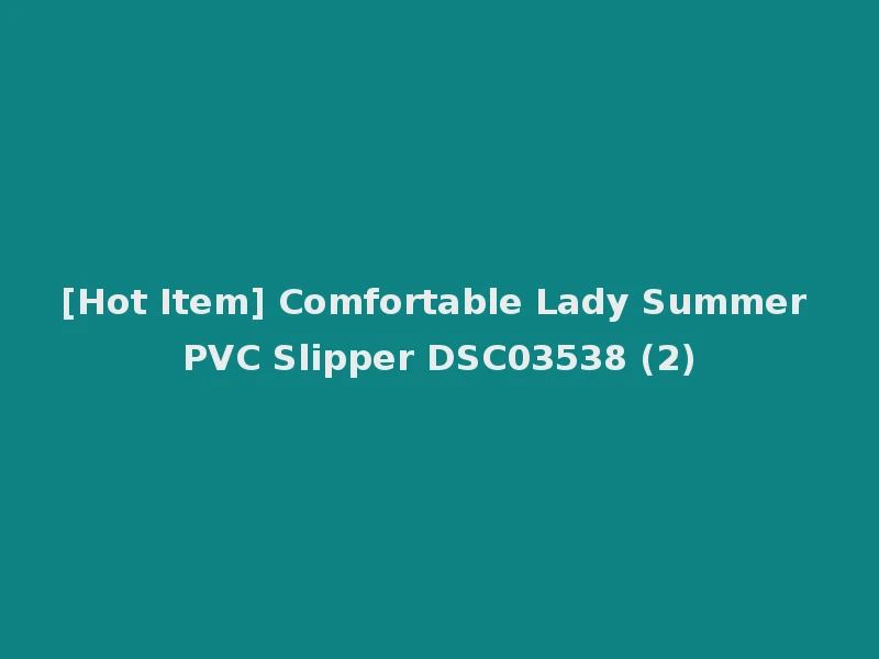 [Hot Item] Comfortable Lady Summer PVC Slipper DSC03538 (2)