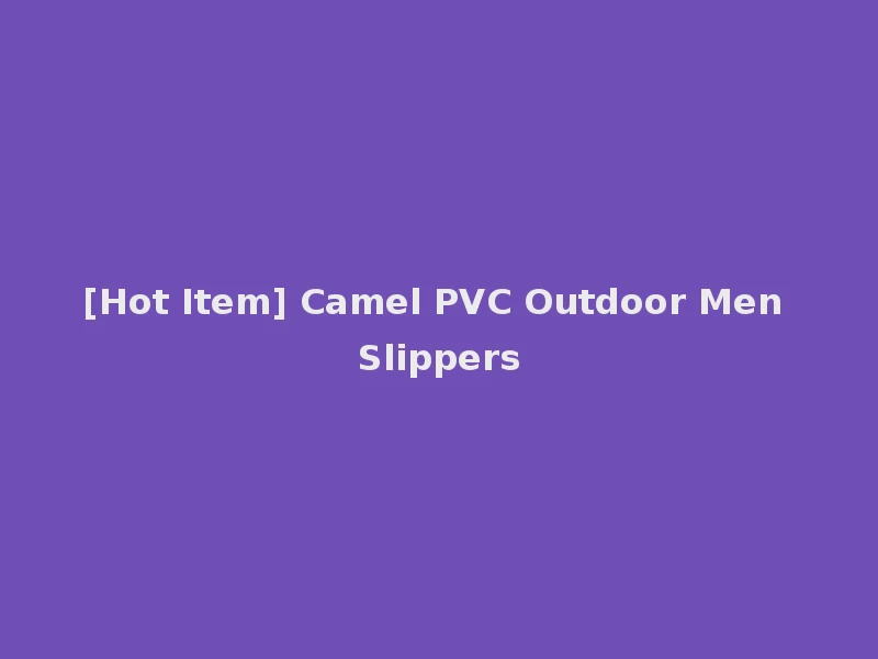 [Hot Item] Camel PVC Outdoor Men Slippers
