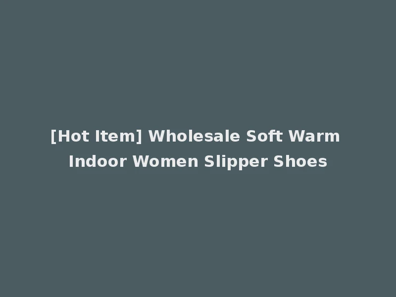 [Hot Item] Wholesale Soft Warm Indoor Women Slipper Shoes