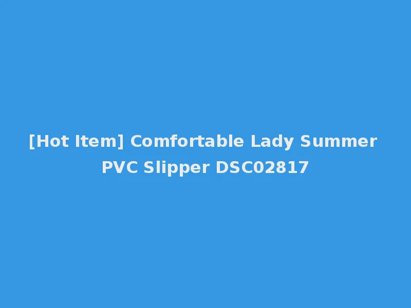 [Hot Item] Comfortable Lady Summer PVC Slipper DSC02817