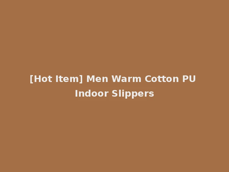 [Hot Item] Men Warm Cotton PU Indoor Slippers