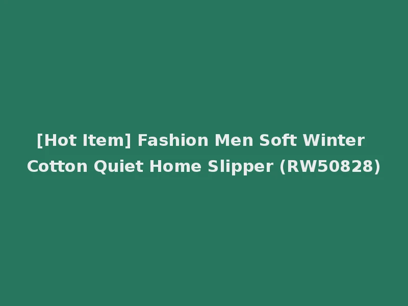 [Hot Item] Fashion Men Soft Winter Cotton Quiet Home Slipper (RW50828)