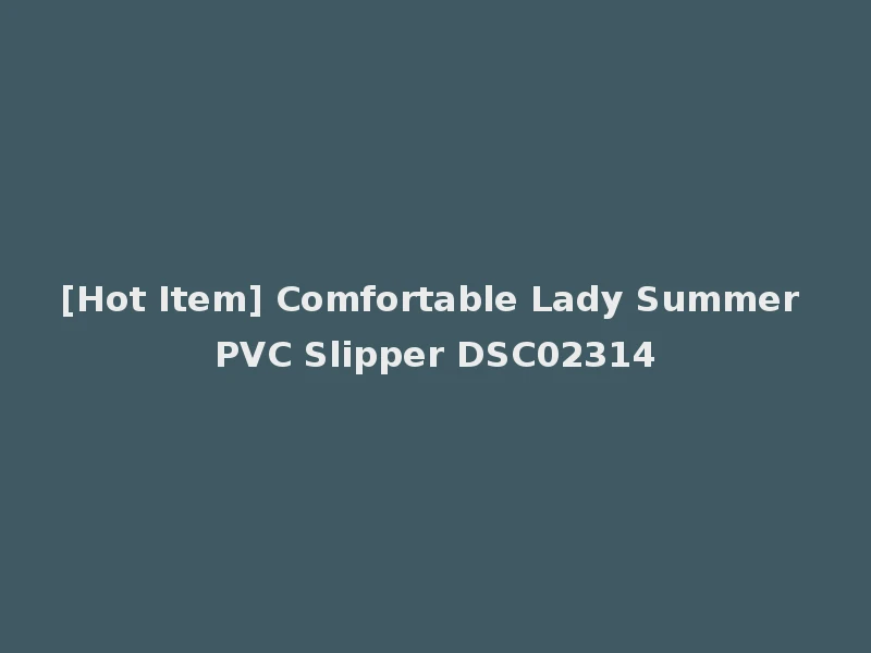 [Hot Item] Comfortable Lady Summer PVC Slipper DSC02314