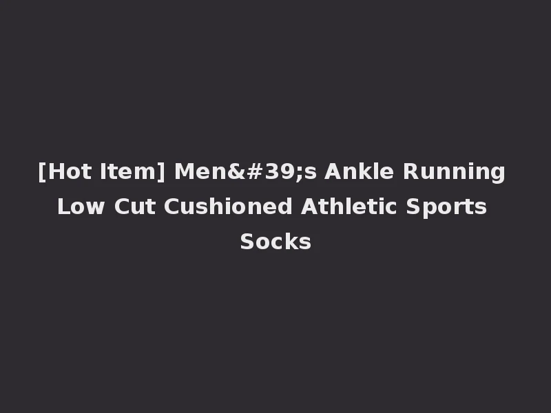 [Hot Item] Men's Ankle Running Low Cut Cushioned Athletic Sports Socks