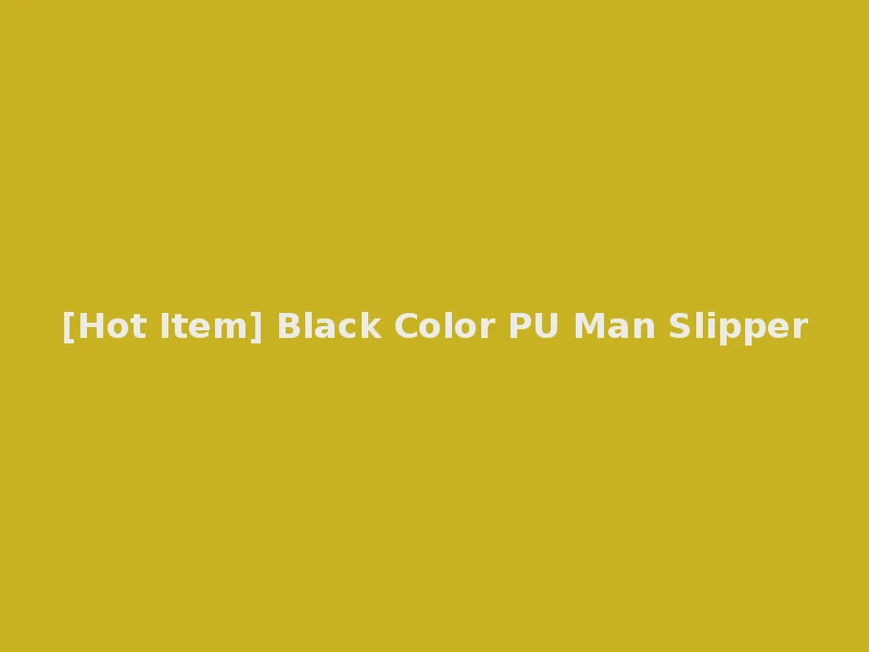 [Hot Item] Black Color PU Man Slipper