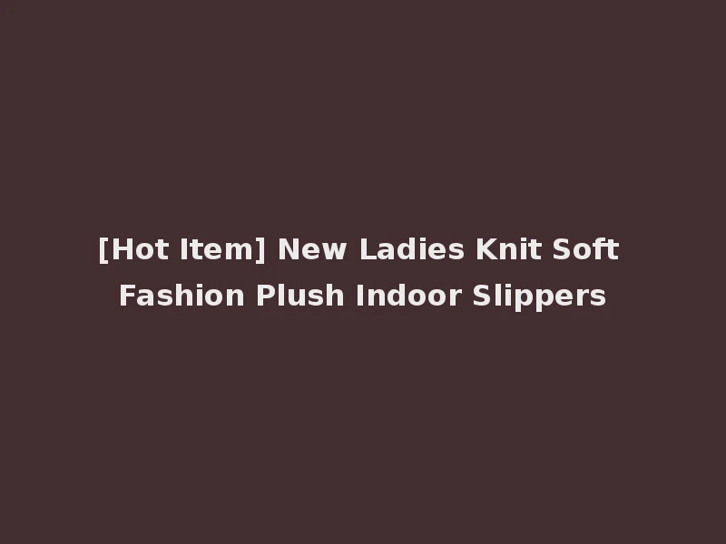 [Hot Item] New Ladies Knit Soft Fashion Plush Indoor Slippers