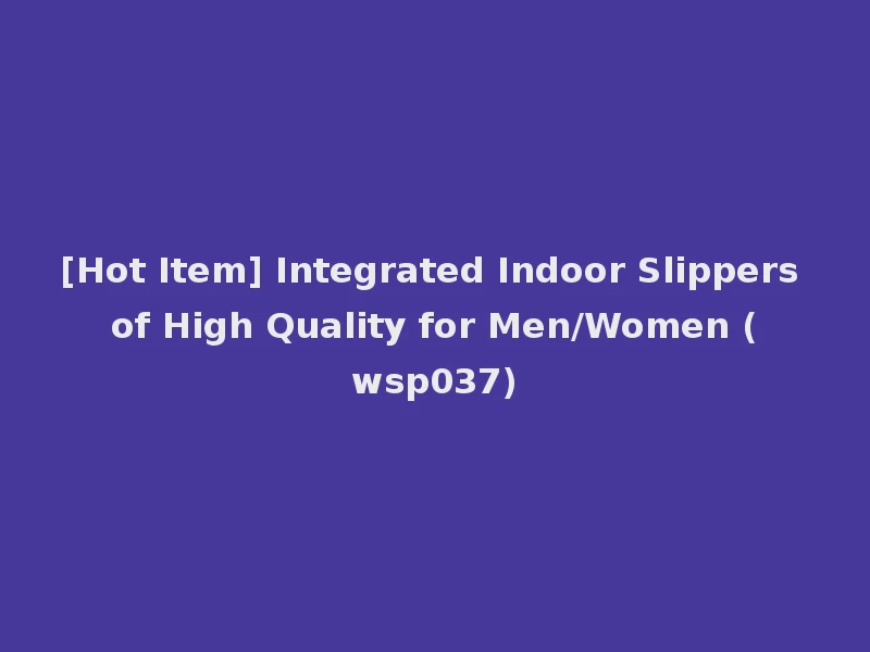[Hot Item] Integrated Indoor Slippers of High Quality for Men/Women (wsp037)