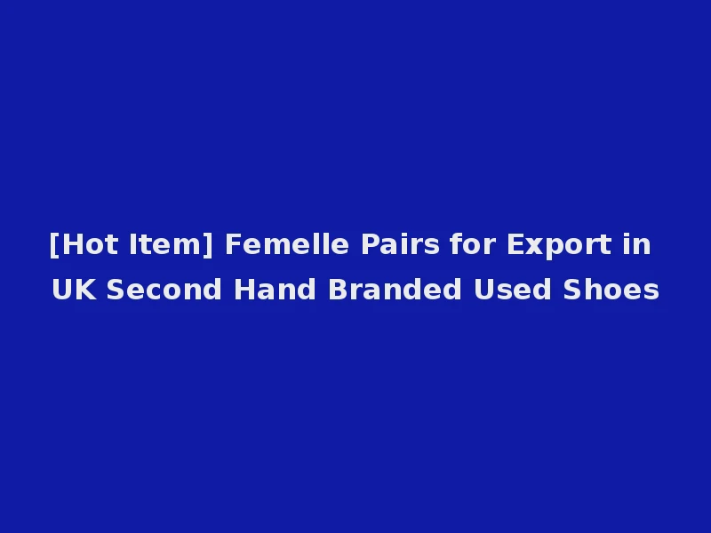 [Hot Item] Femelle Pairs for Export in UK Second Hand Branded Used Shoes