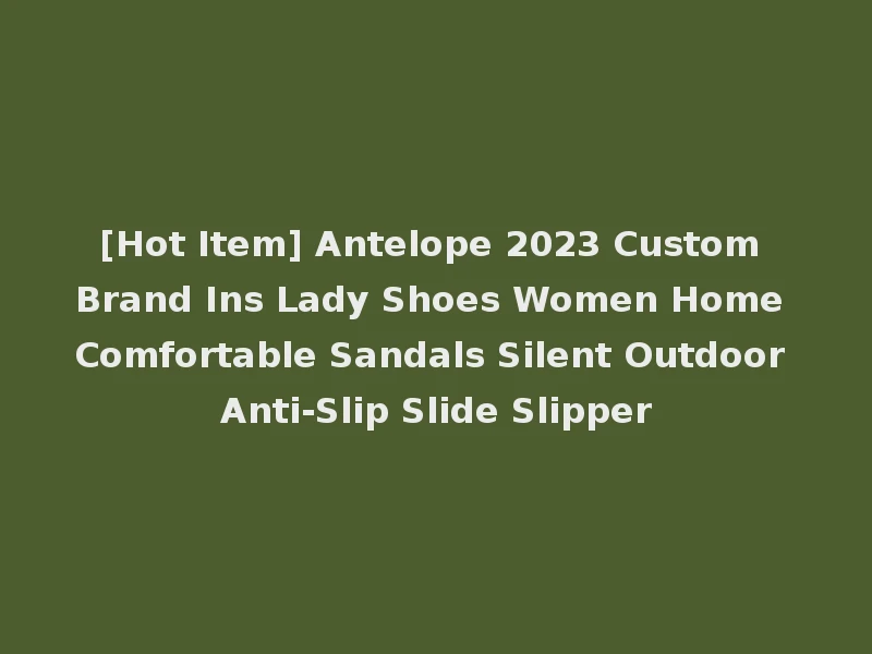 [Hot Item] Antelope 2023 Custom Brand Ins Lady Shoes Women Home Comfortable Sandals Silent Outdoor Anti-Slip Slide Slipper