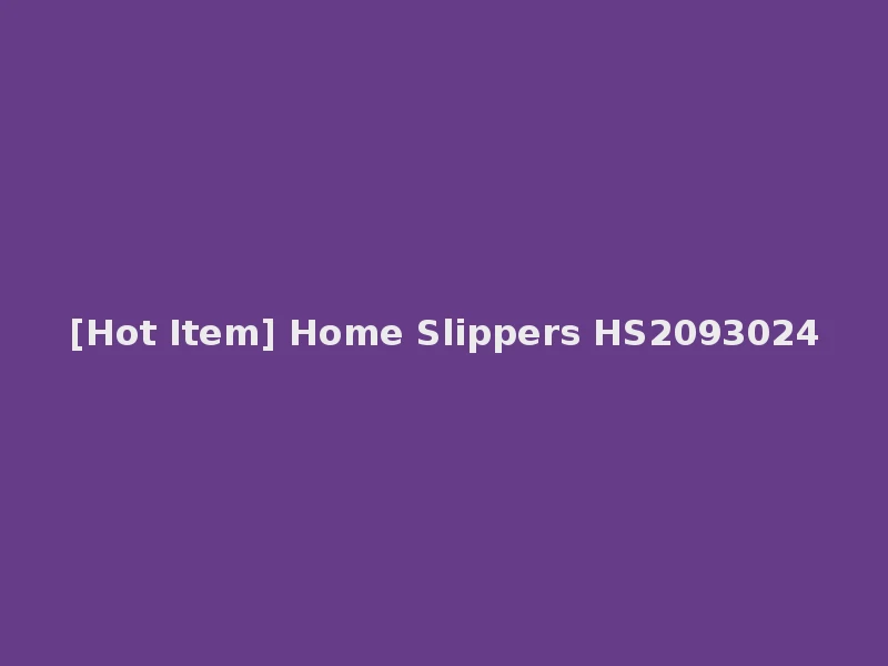 [Hot Item] Home Slippers HS2093024