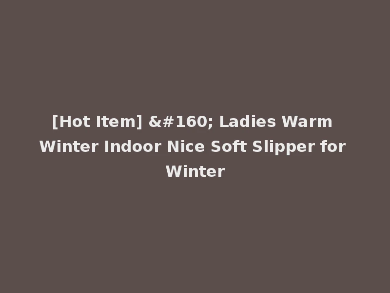 [Hot Item]   Ladies Warm Winter Indoor Nice Soft Slipper for Winter