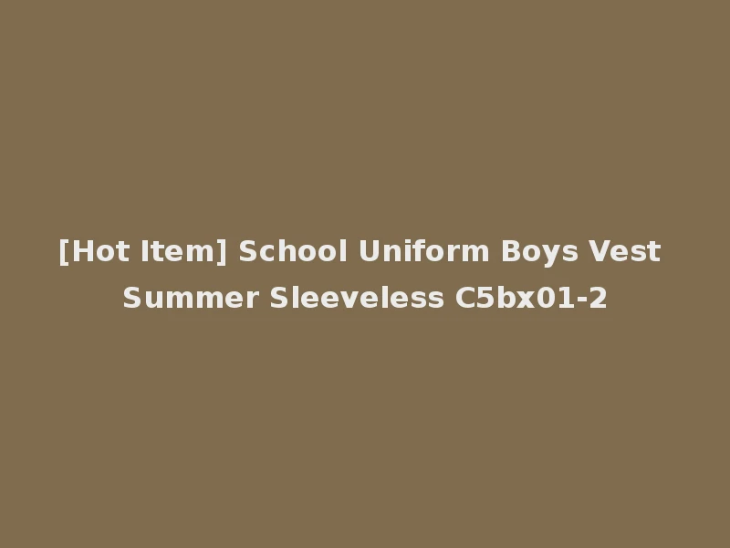 [Hot Item] School Uniform Boys Vest Summer Sleeveless C5bx01-2