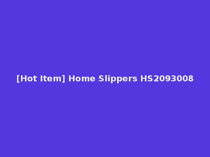 [Hot Item] Home Slippers HS2093008