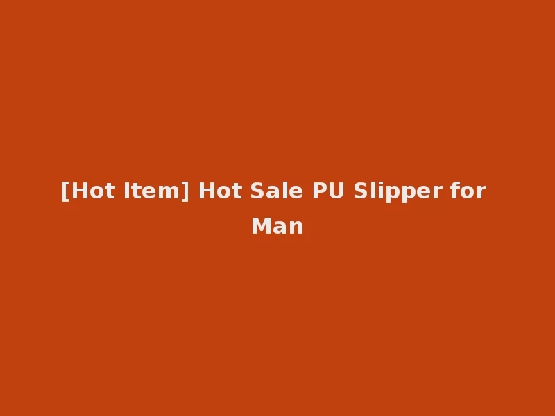 [Hot Item] Hot Sale PU Slipper for Man