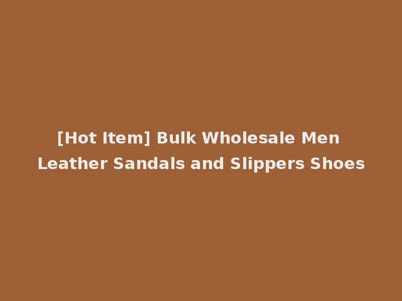[Hot Item] Bulk Wholesale Men Leather Sandals and Slippers Shoes