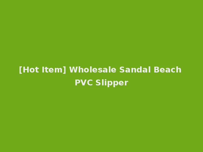 [Hot Item] Wholesale Sandal Beach PVC Slipper