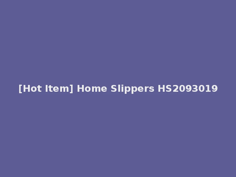 [Hot Item] Home Slippers HS2093019