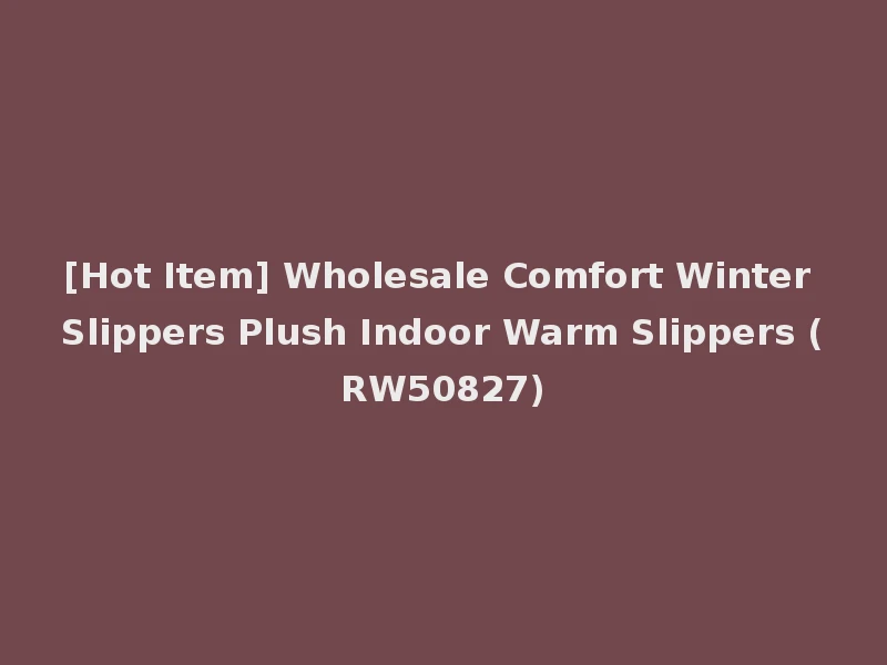 [Hot Item] Wholesale Comfort Winter Slippers Plush Indoor Warm Slippers (RW50827)