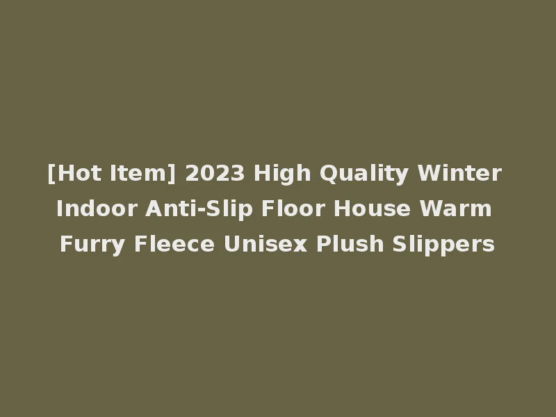 [Hot Item] 2023 High Quality Winter Indoor Anti-Slip Floor House Warm Furry Fleece Unisex Plush Slippers