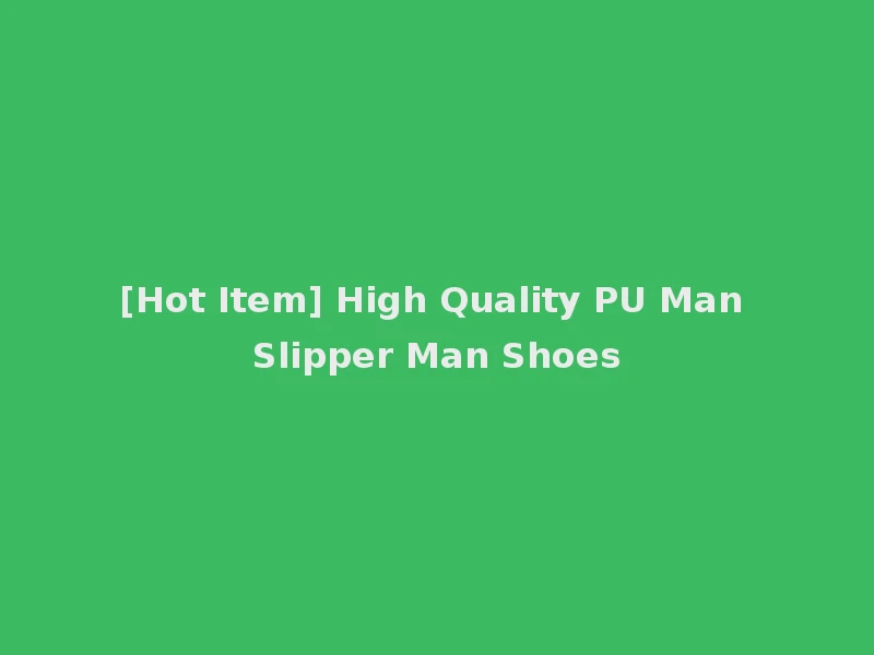 [Hot Item] High Quality PU Man Slipper Man Shoes