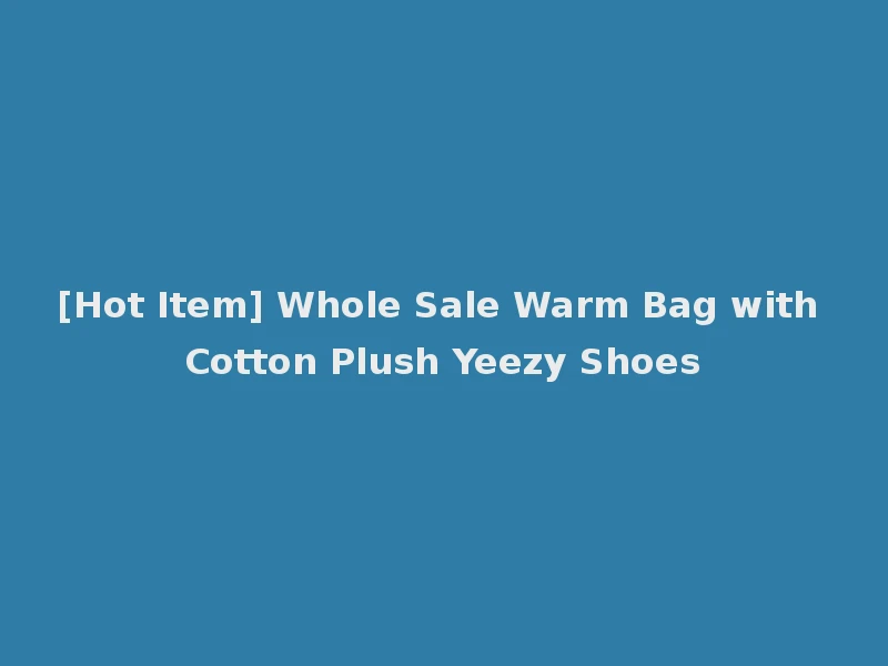 [Hot Item] Whole Sale Warm Bag with Cotton Plush Yeezy Shoes