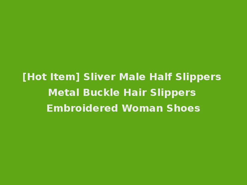 [Hot Item] Sliver Male Half Slippers Metal Buckle Hair Slippers Embroidered Woman Shoes