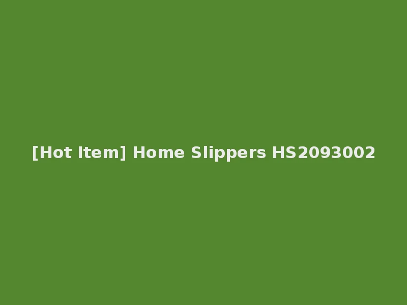 [Hot Item] Home Slippers HS2093002