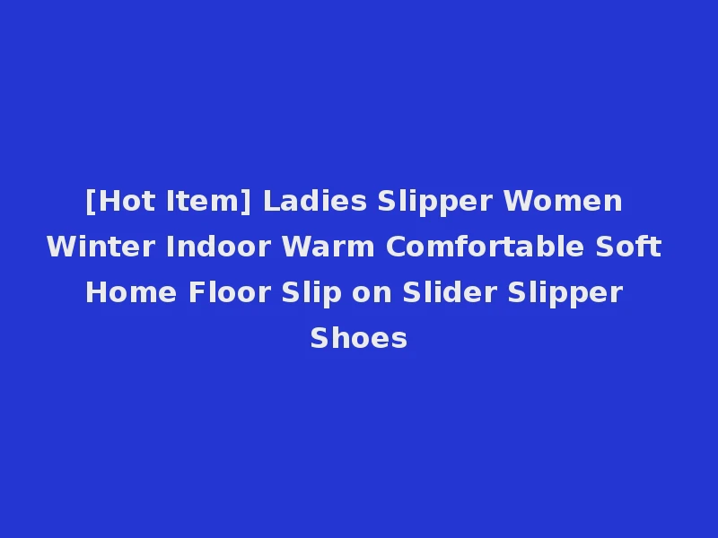 [Hot Item] Ladies Slipper Women Winter Indoor Warm Comfortable Soft Home Floor Slip on Slider Slipper Shoes